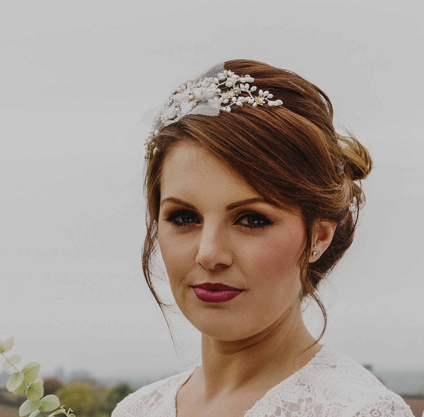 bridal floral headband